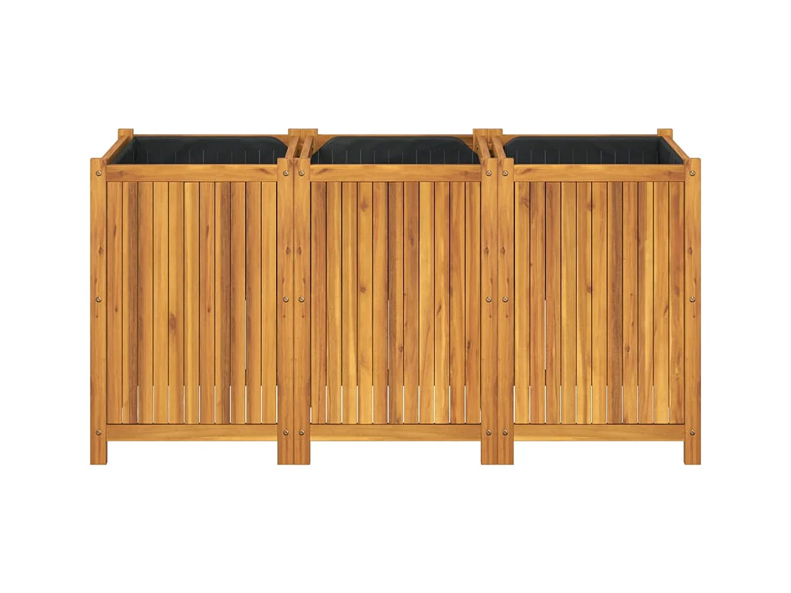 Jardinière bac lit surélevé bois marron 150 x 50 x 75 cm 02_0038122