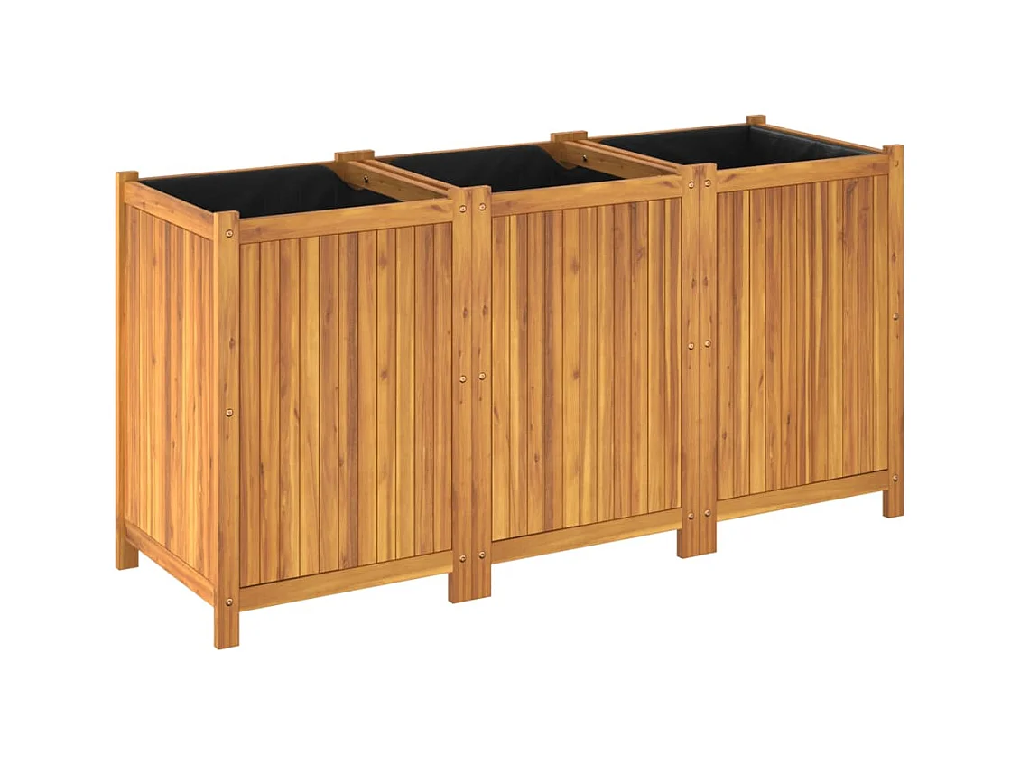 Jardinière bac lit surélevé bois marron 150 x 50 x 75 cm 02_0038122