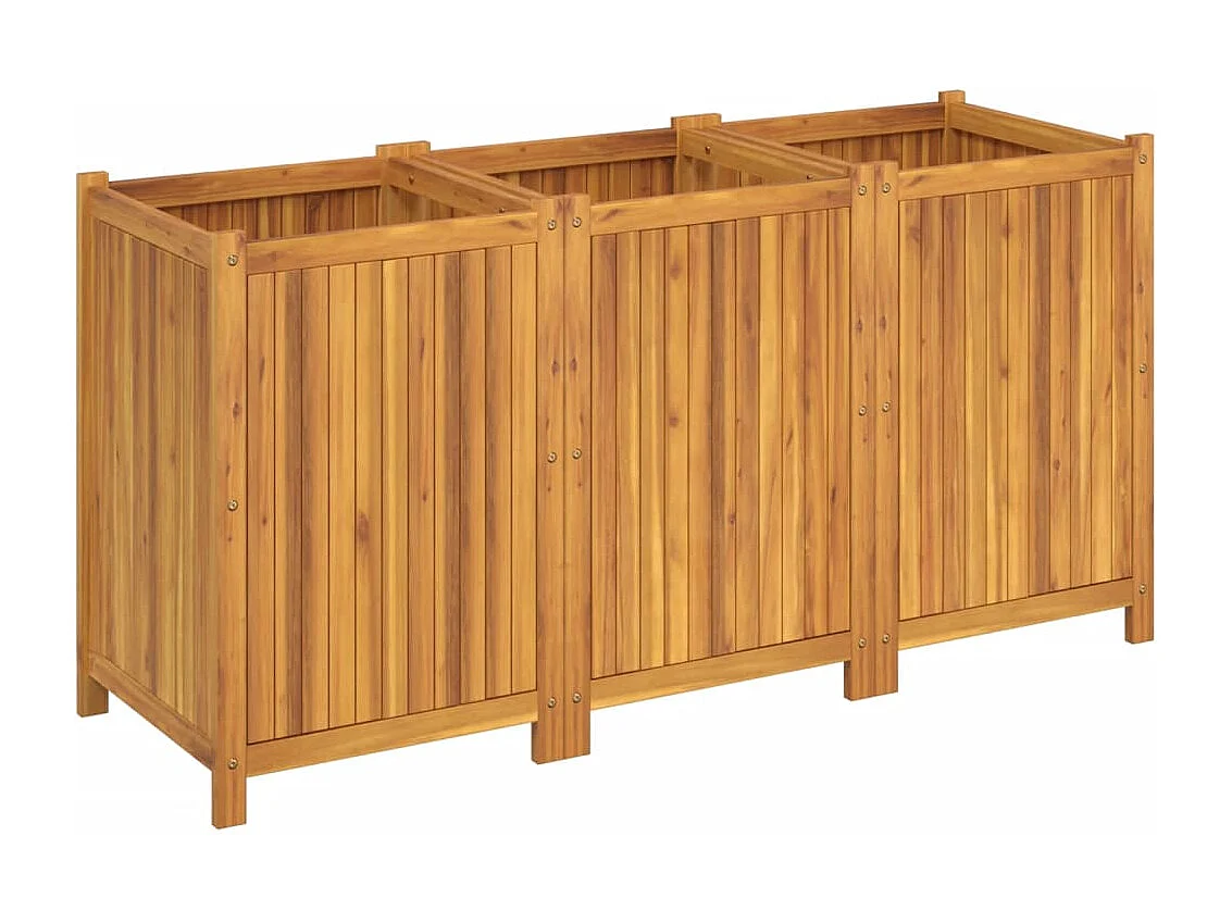 Jardinière bac lit surélevé bois marron 150 x 50 x 75 cm 02_0038122