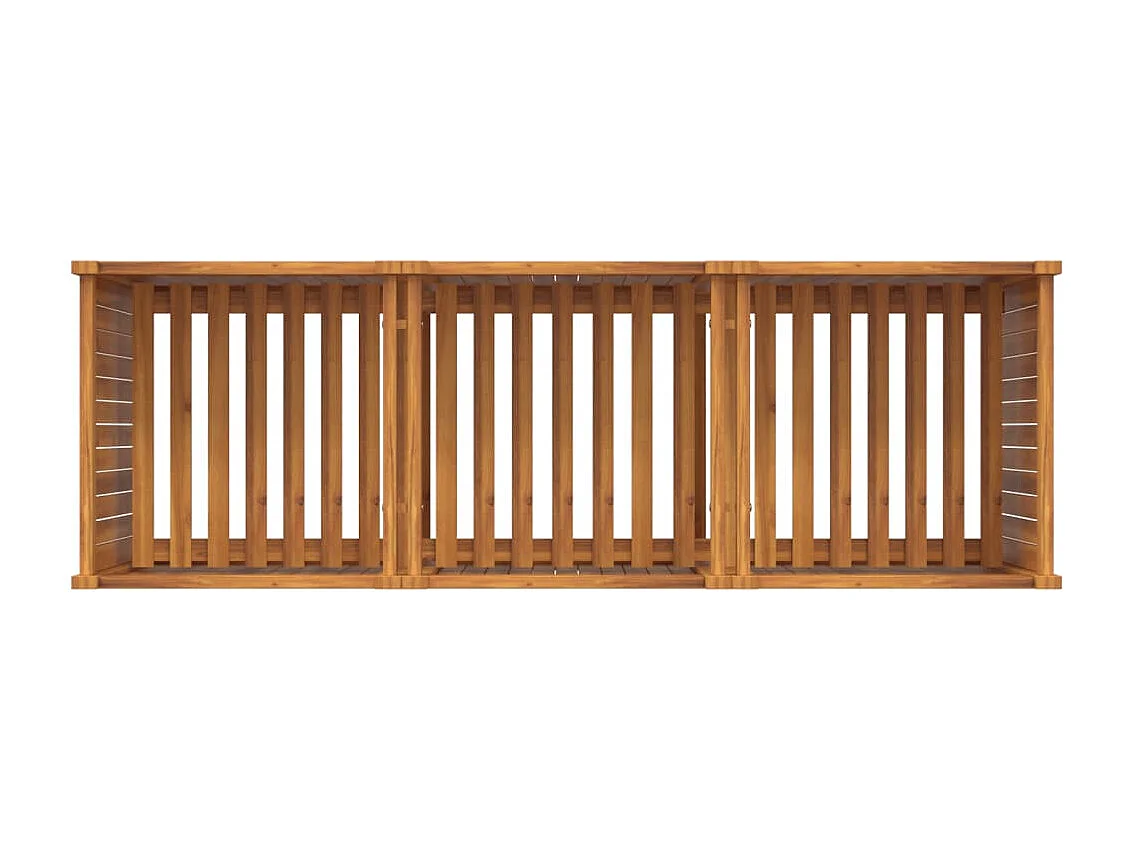 Jardinière bac lit surélevé bois marron 150 x 50 x 75 cm 02_0038122