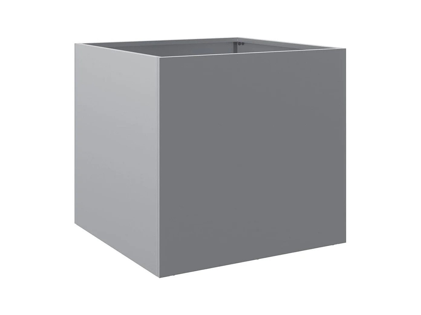 Bandeja para plantador canteiro elevado plantas flores terraço jardim prateado 42 x 40 x 39 cm aço galvanizado prateado 02_0038068