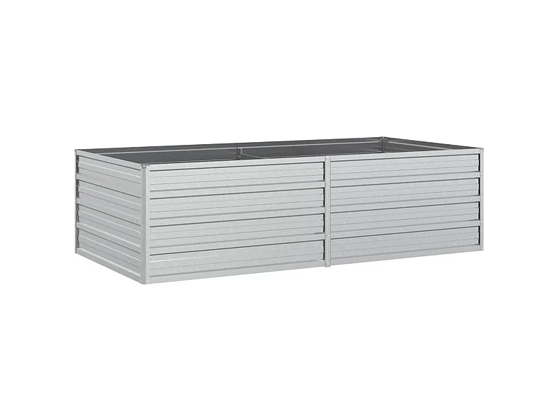 Jardinière bac lit surélevé argenté 160 x 80 x 45 cm 02_0039383