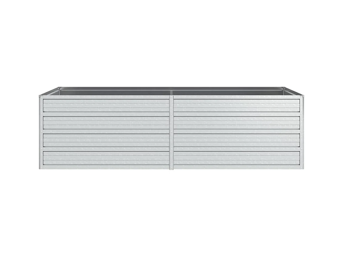 Jardinière bac lit surélevé argenté 160 x 80 x 45 cm 02_0039383