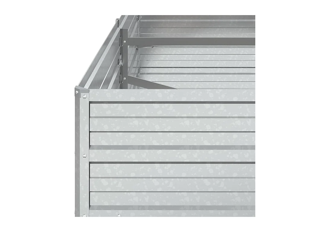 Jardinière bac lit surélevé argenté 160 x 80 x 45 cm 02_0039383