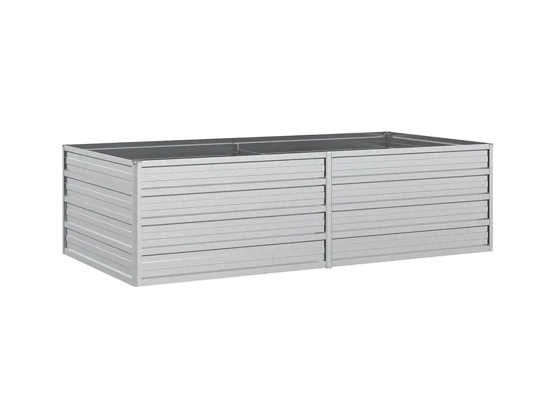 Jardinière bac lit surélevé argenté 160 x 80 x 45 cm 02_0039383