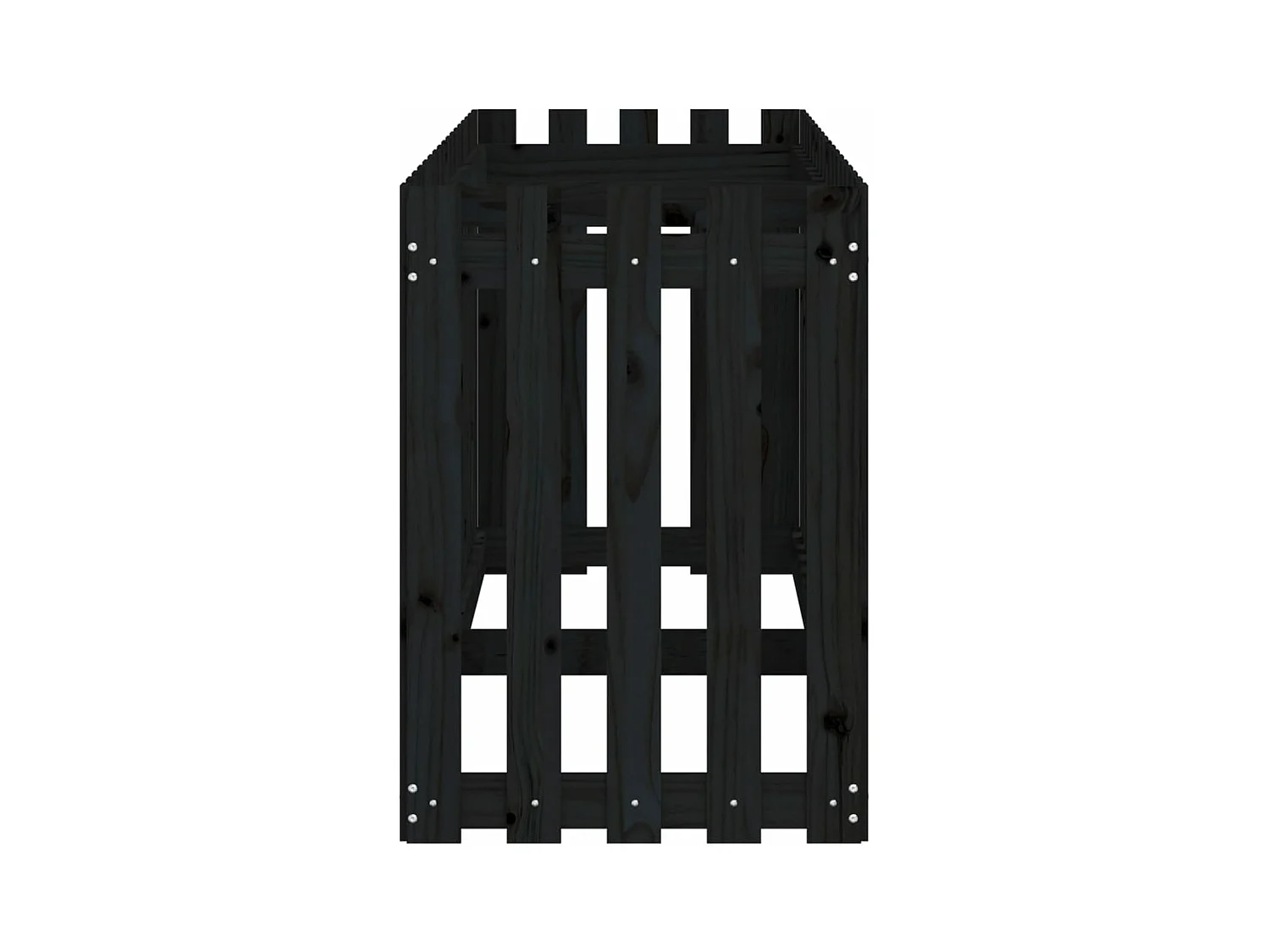 Jardinière bac lit surélevé noire 200 x 50 x 70 cm 02_0039809