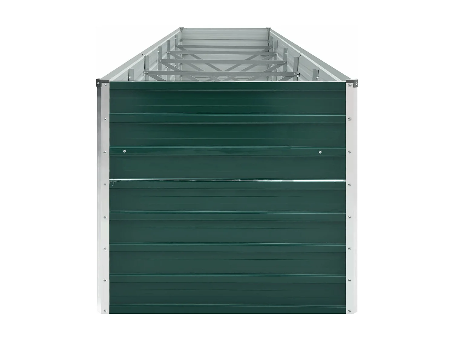 Macetero elevado plantas flores jardín acero galvanizado 480 x 80 x 77 cm verde 02_0001129