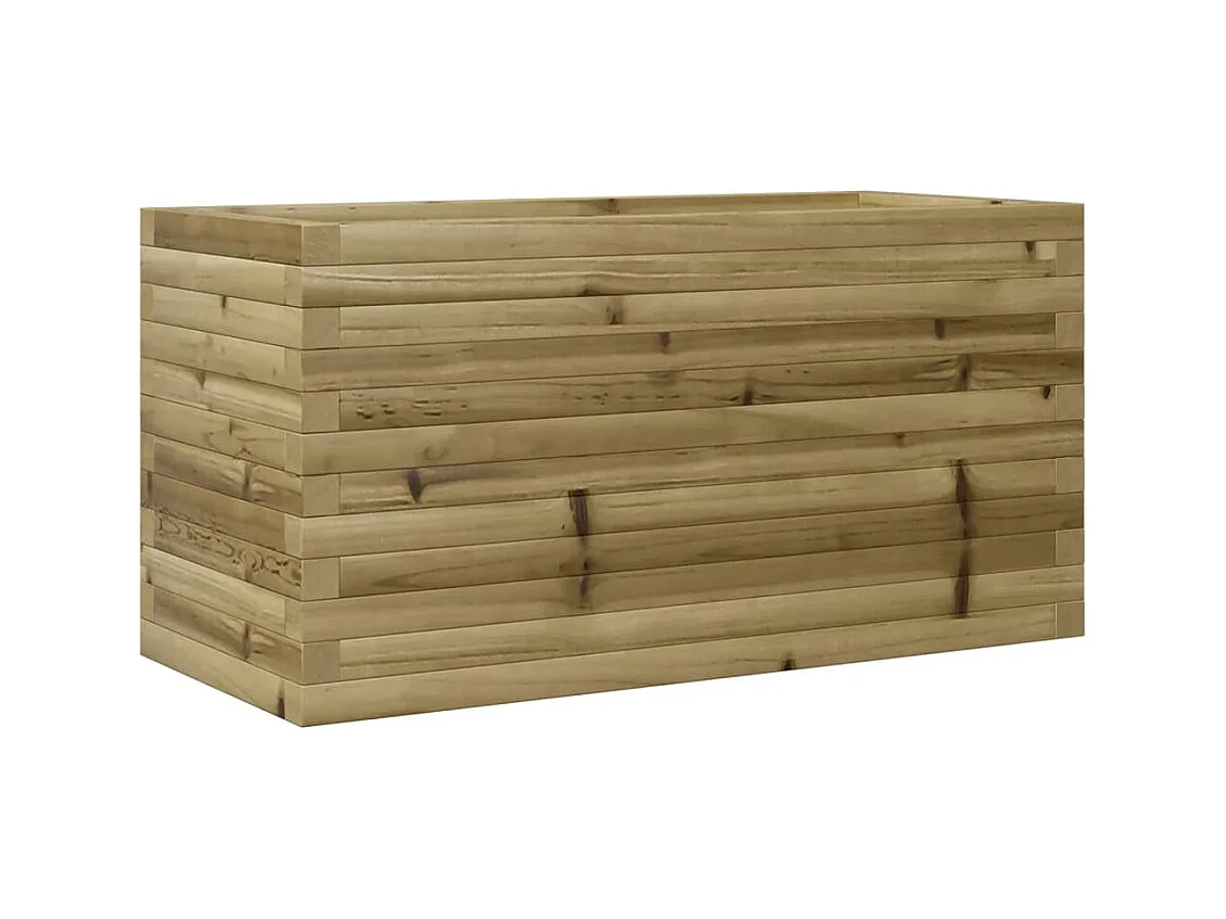 Jardinière bac lit surélevé bois marron 90 x 40 x 46 cm 02_0037979