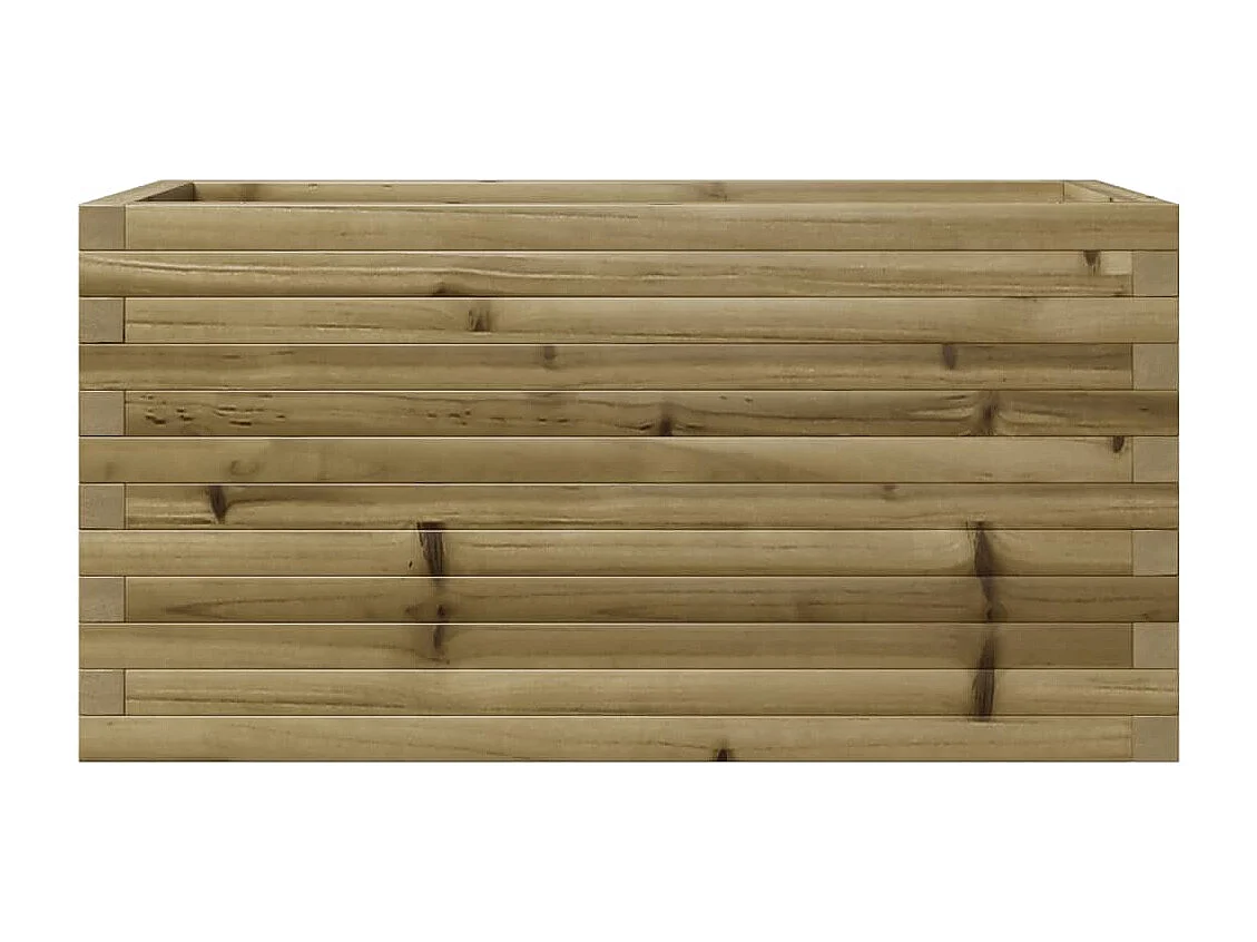 Vassoio per fioriera aiuola rialzata piante fiori terrazza giardino 90 x 40 x 46 cm legno di pino impregnato marrone 02_0037979