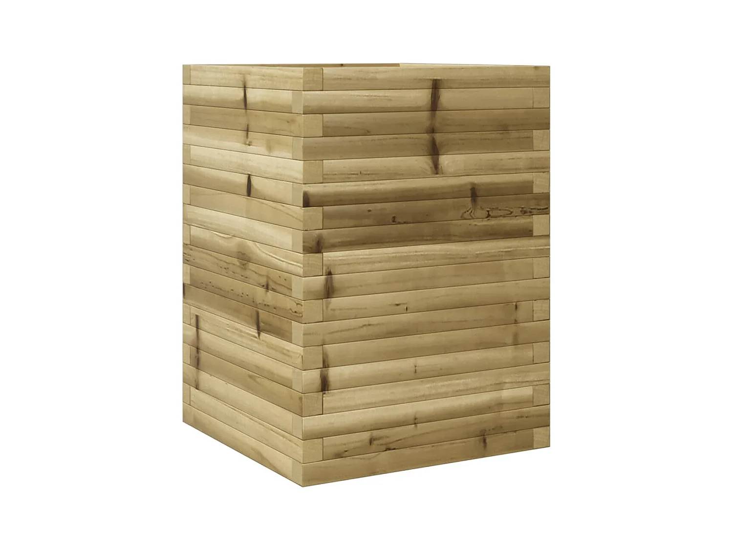 Vassoio per fioriera aiuola rialzata piante fiori terrazza giardino 50 x 50 x 68,5 cm legno di pino impregnato marrone 02_0037668