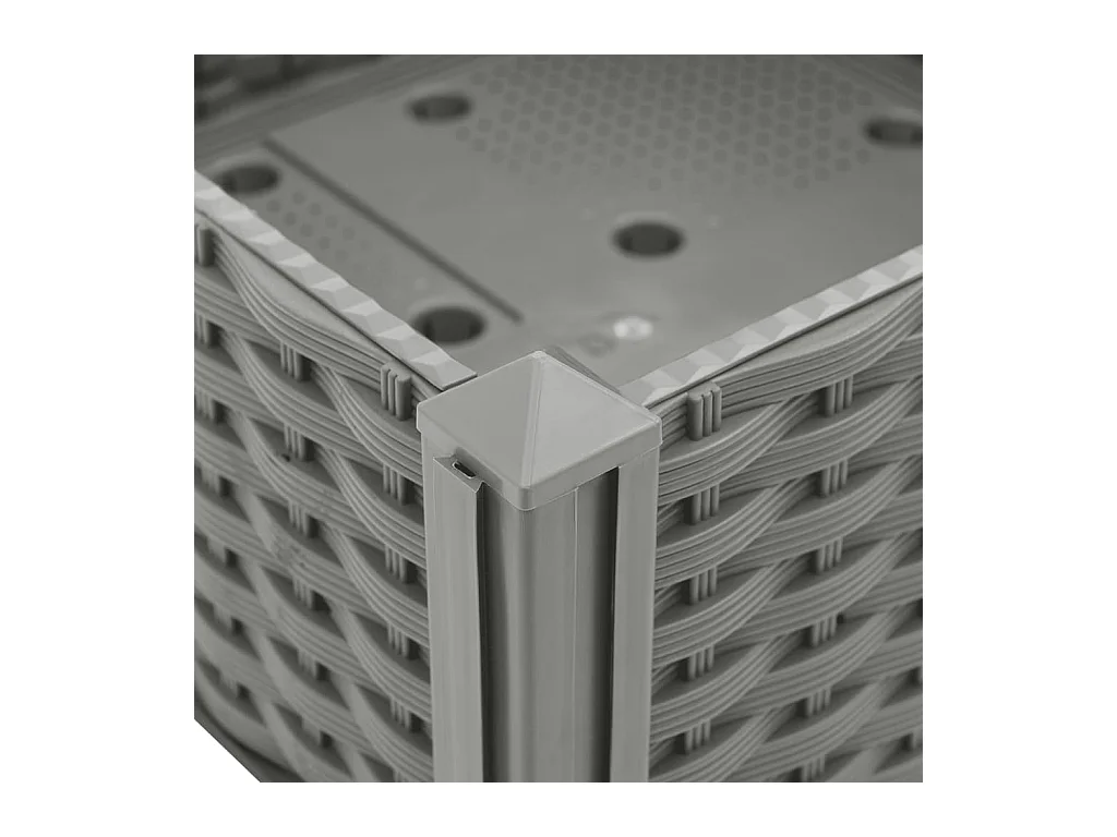 Jardinière bac lit surélevé grise 160 x 40 x 23 cm 02_0039213