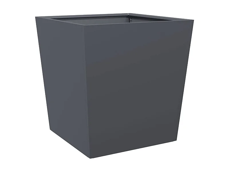 Fioriera aiuola rialzata vassoio piante fiori terrazzo giardino 50 x 50 x 50 cm acciaio antracite 02_0037651