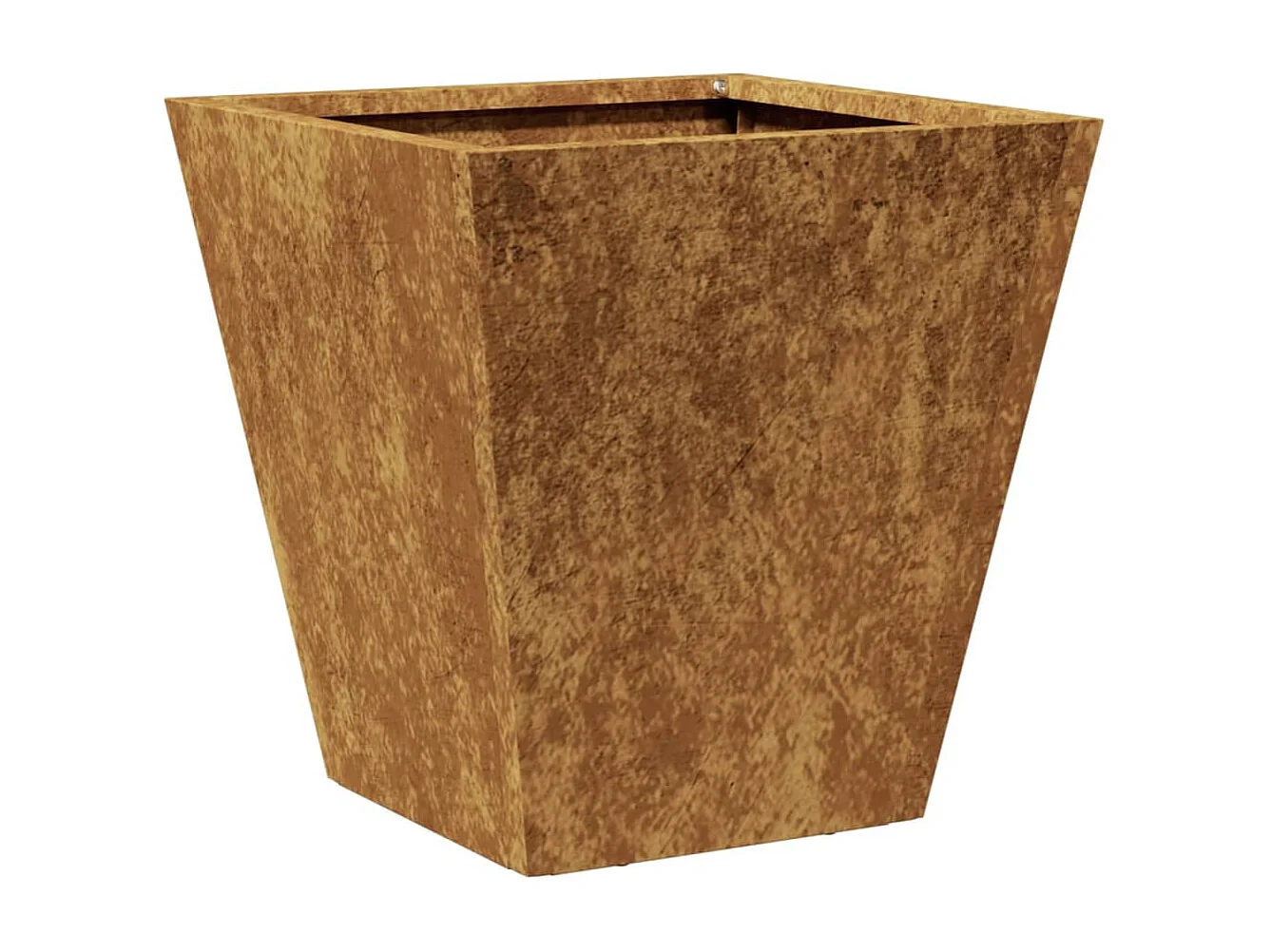Vaso per fioriera aiuola rialzata piante fiori giardino terrazze set da 2 30 x 30 x 30 cm acciaio corten Marrone 02_0038917