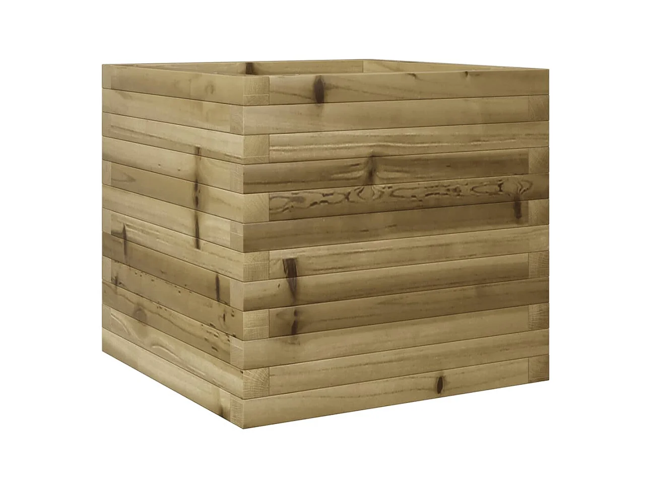 Vassoio per fioriera aiuola rialzata piante fiori terrazza giardino 50 x 50 x 45,5 cm legno di pino impregnato marrone 02_0037635