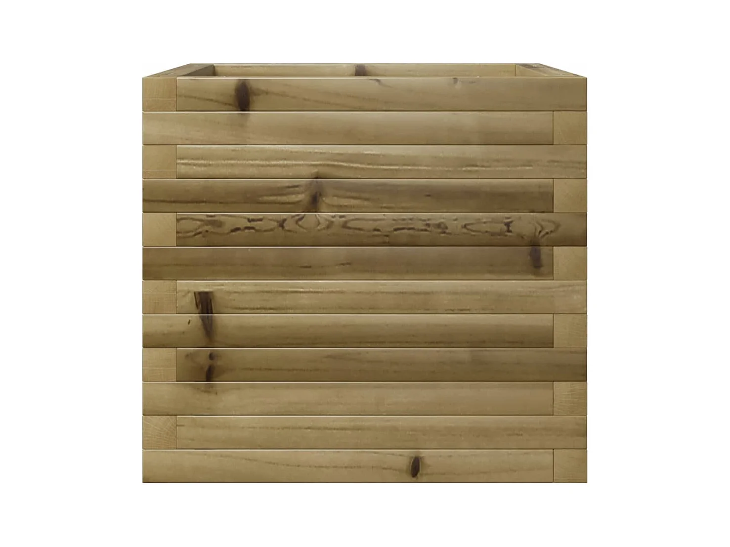 Vassoio per fioriera aiuola rialzata piante fiori terrazza giardino 50 x 50 x 45,5 cm legno di pino impregnato marrone 02_0037635