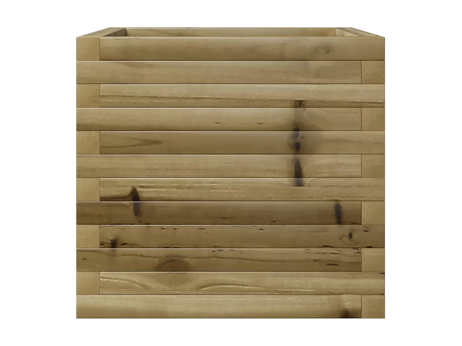 Vassoio per fioriera aiuola rialzata piante fiori terrazza giardino 50 x 50 x 45,5 cm legno di pino impregnato marrone 02_0037635