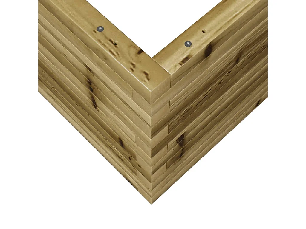 Vassoio per fioriera aiuola rialzata piante fiori terrazza giardino 50 x 50 x 45,5 cm legno di pino impregnato marrone 02_0037635