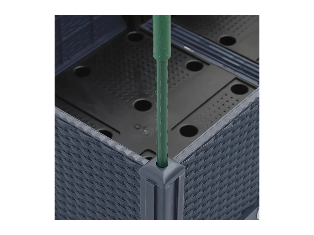 Jardinière bac lit surélevé grise 200 x 160 x 142 cm 02_0038279