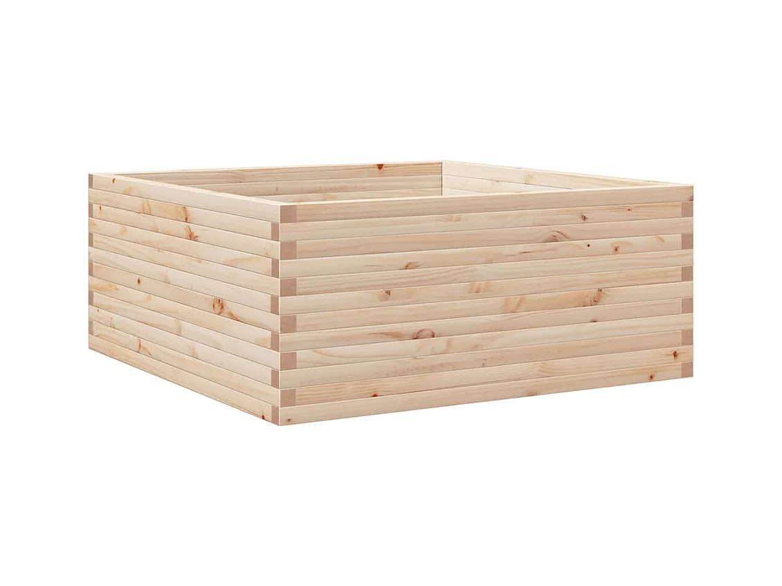 Jardinière bac lit surélevé bois marron 110 x 110 x 46 cm 02_0037316