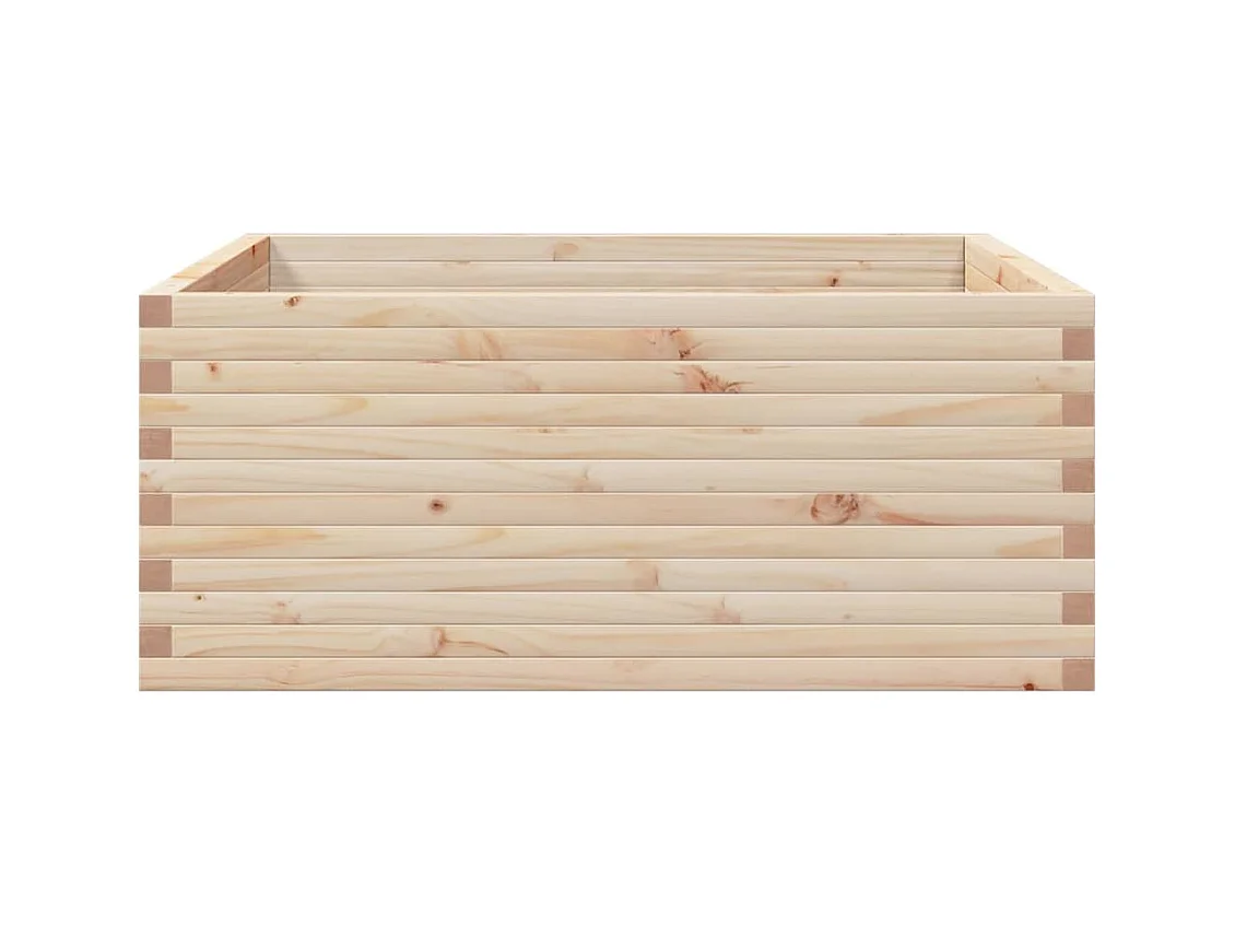 Jardinière bac lit surélevé bois marron 110 x 110 x 46 cm 02_0037316