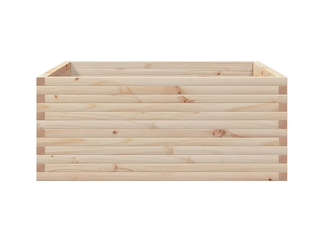 Jardinière bac lit surélevé bois marron 110 x 110 x 46 cm 02_0037316