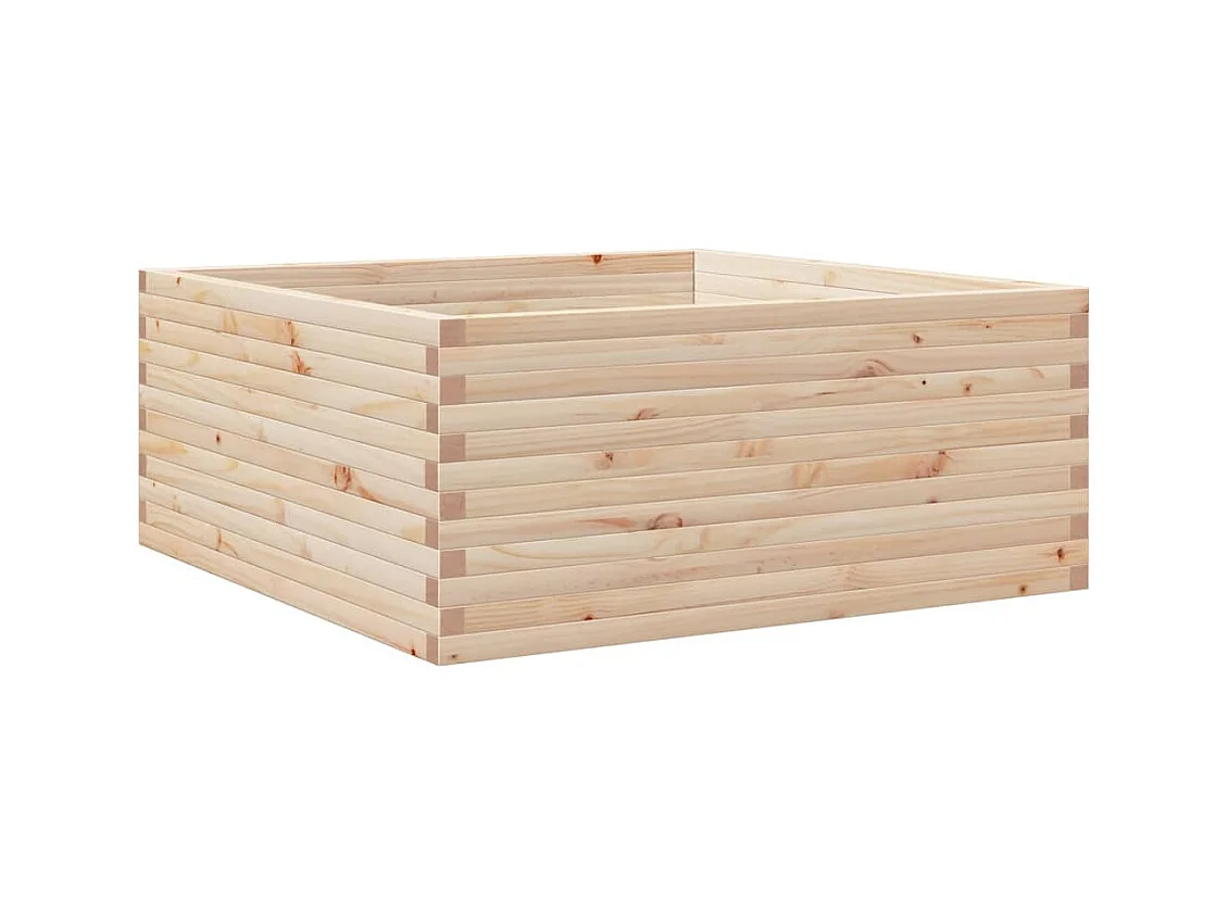 Jardinière bac lit surélevé bois marron 110 x 110 x 46 cm 02_0037316