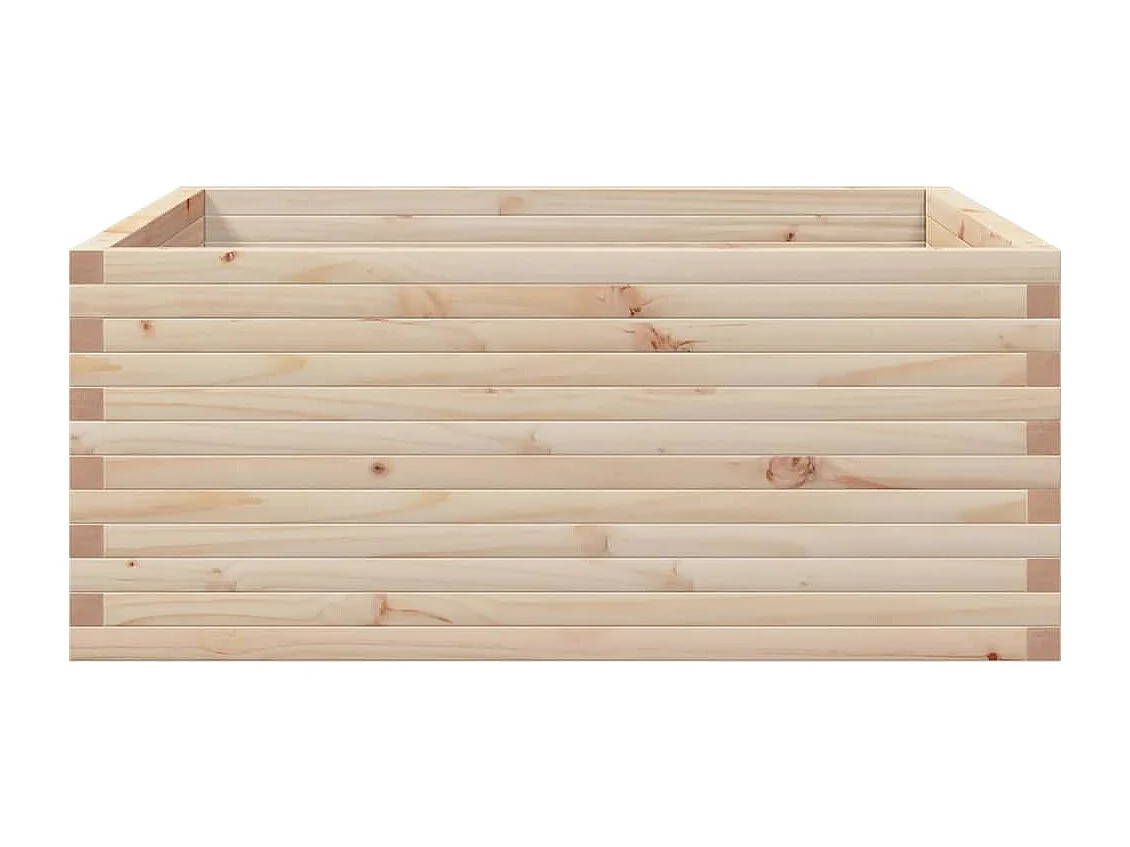 Vassoio per fioriera aiuola rialzata piante fiori terrazza giardino 110 x 110 x 46 cm legno di pino massiccio marrone 02_0037316