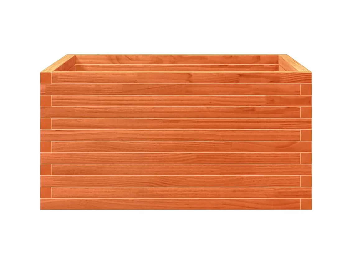 Jardinière bac lit surélevé bois marron 90 x 90 x 46 cm 02_0038529
