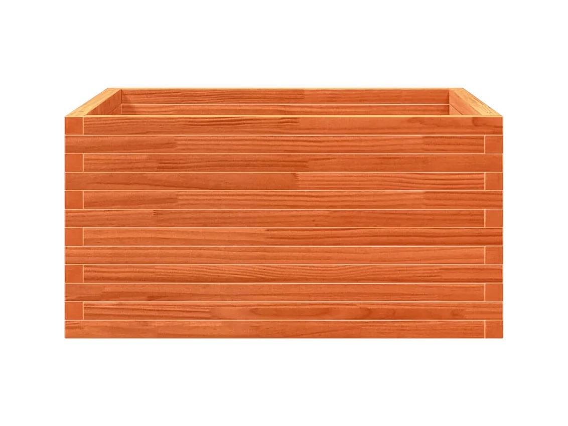 Jardinière bac lit surélevé bois marron 90 x 90 x 46 cm 02_0038529