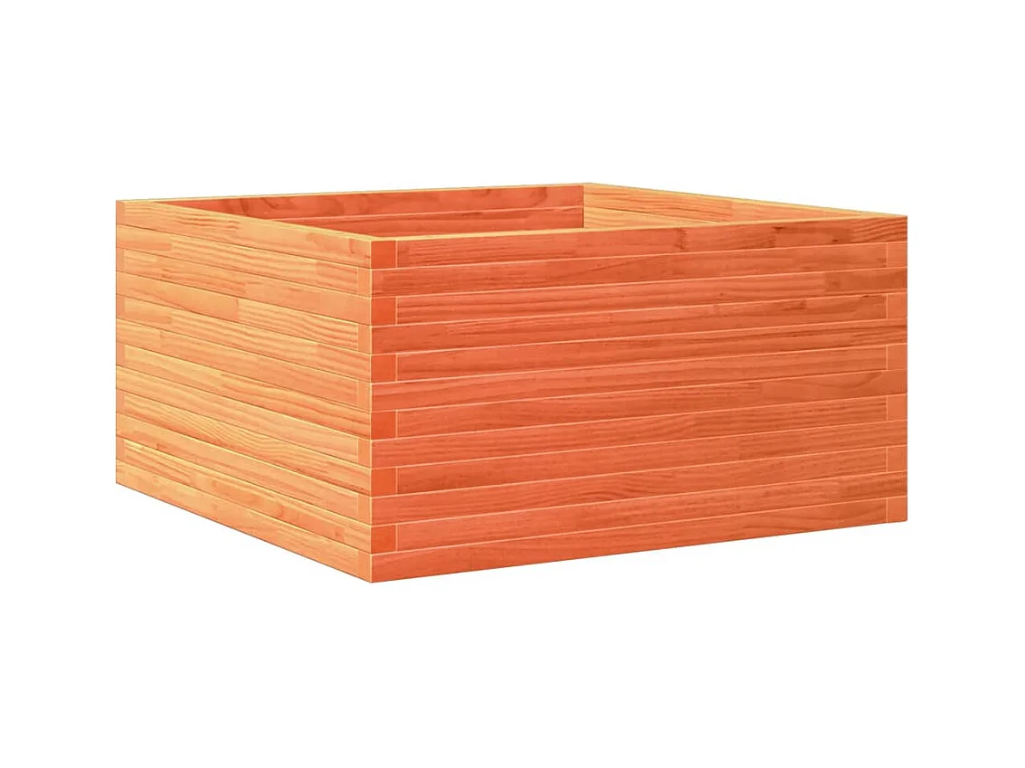 Vassoio per fioriera aiuola rialzata piante fiori terrazzo giardino cera 90 x 90 x 46 cm legno massello di pino marrone 02_0038529