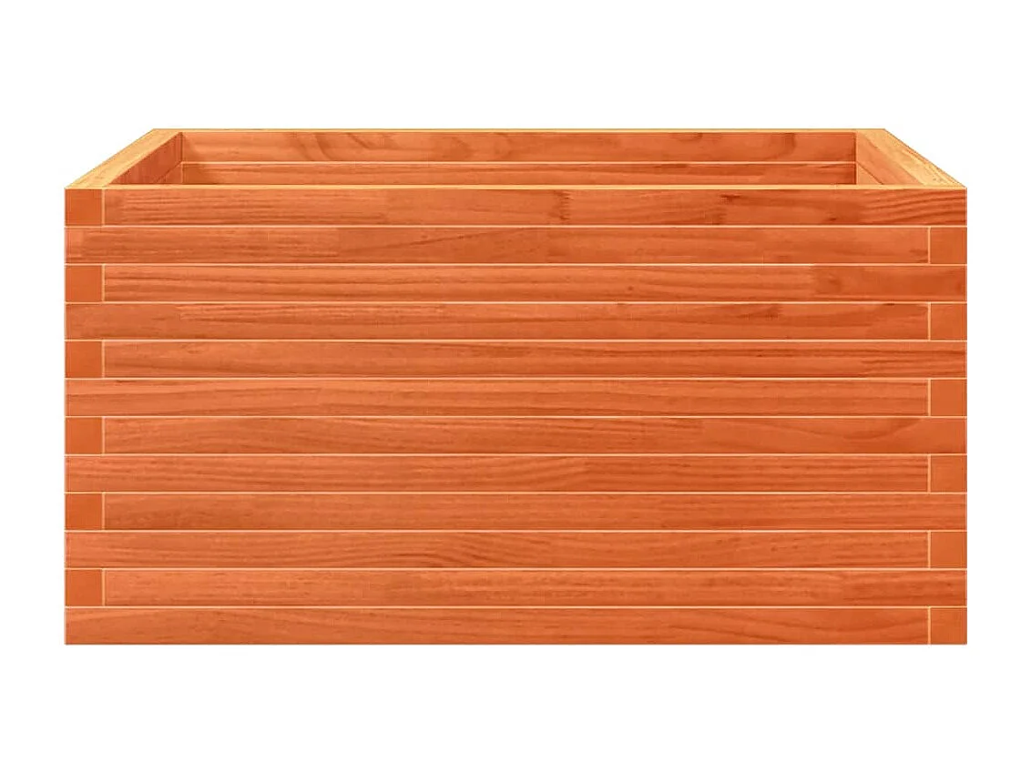 Vassoio per fioriera aiuola rialzata piante fiori terrazzo giardino cera 90 x 90 x 46 cm legno massello di pino marrone 02_0038529