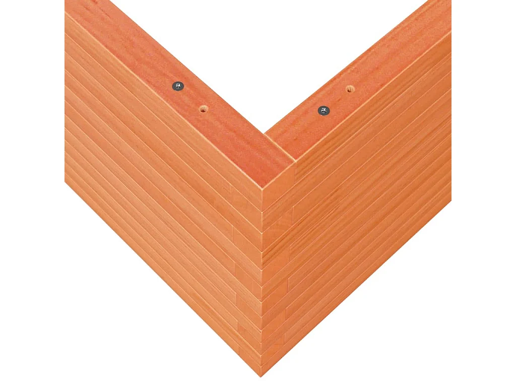 Vassoio per fioriera aiuola rialzata piante fiori terrazzo giardino cera 90 x 90 x 46 cm legno massello di pino marrone 02_0038529