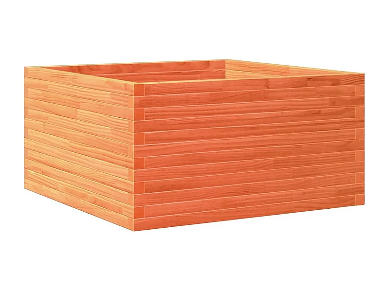 Vassoio per fioriera aiuola rialzata piante fiori terrazzo giardino cera 90 x 90 x 46 cm legno massello di pino marrone 02_0038529