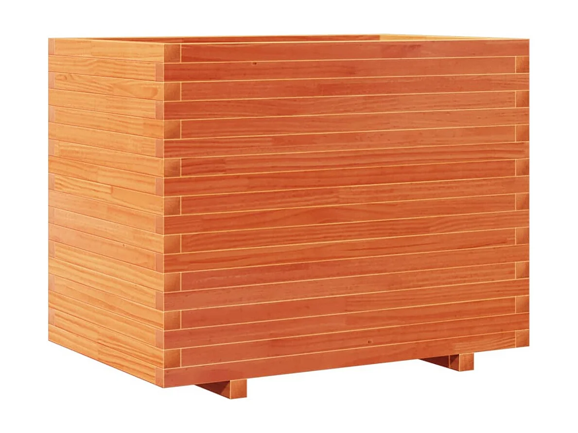 Vassoio per fioriera aiuola rialzata piante fiori terrazzo giardino cera 90 x 60 x 72 cm legno massello di pino marrone 02_0038525