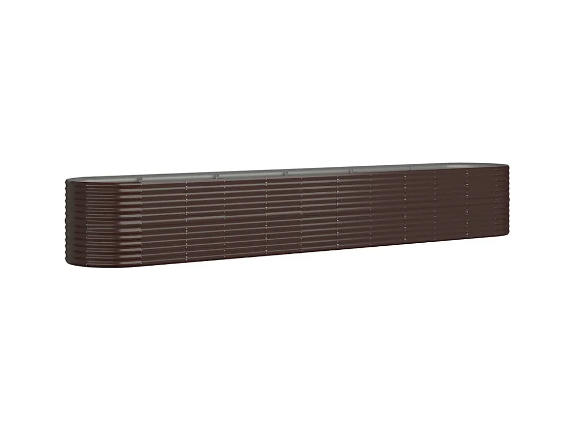 Jardinière bac lit surélevé marron 440 x 80 x 68 cm 02_0039548
