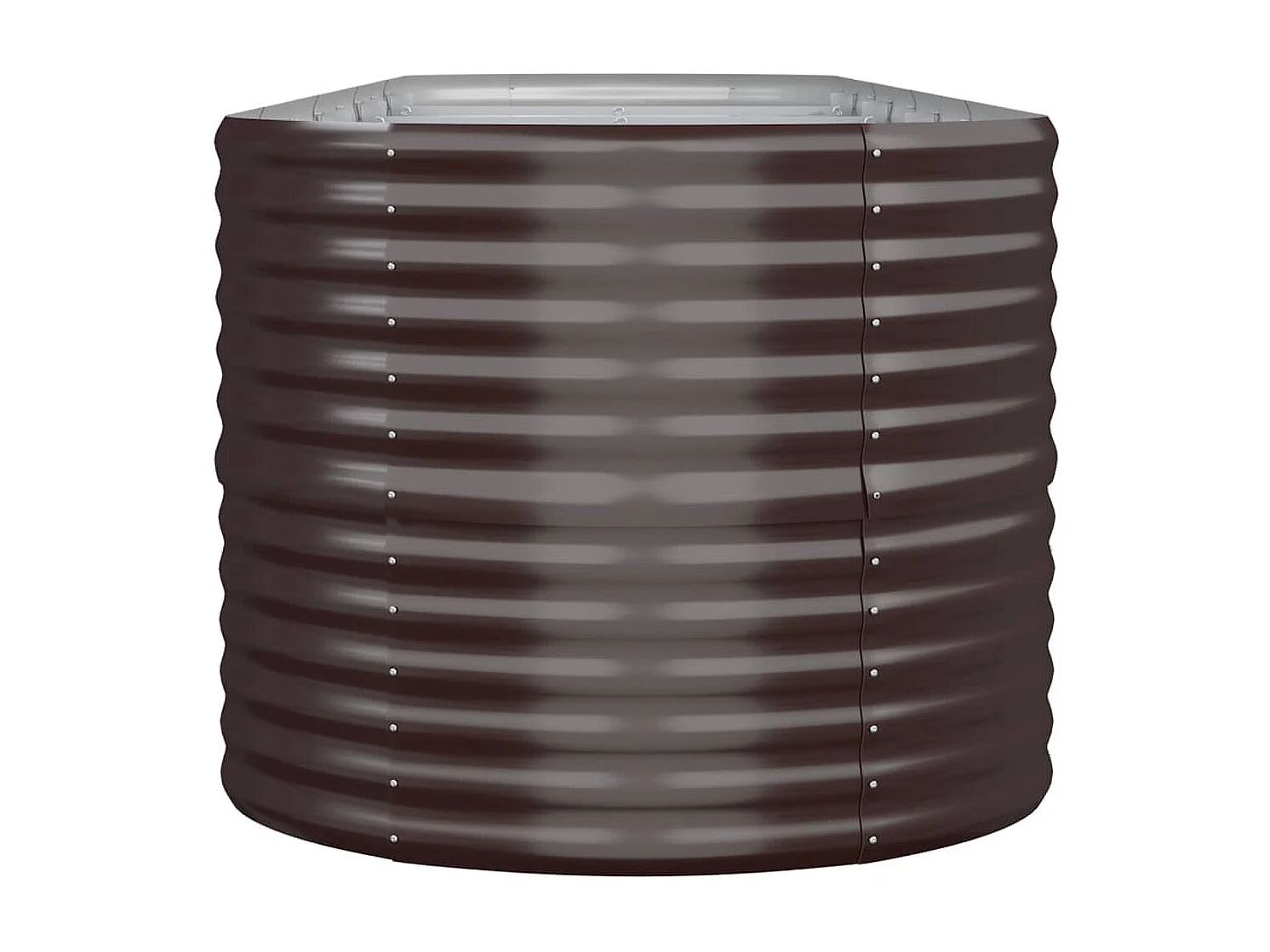 Macetero bancal elevado plantas flores terraza jardín jardín acero con recubrimiento en polvo marrón 02_0039548