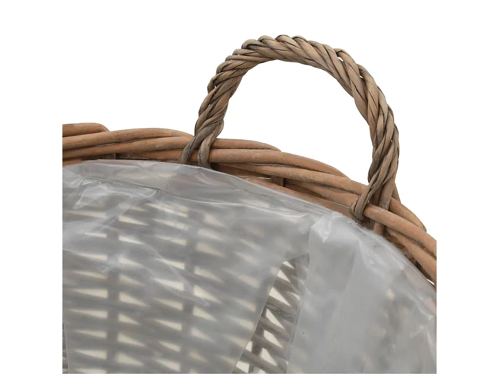 Fioriera aiuola rialzata piante fiori giardino 4 pezzi in vimini con rivestimento in PE 02_0001333