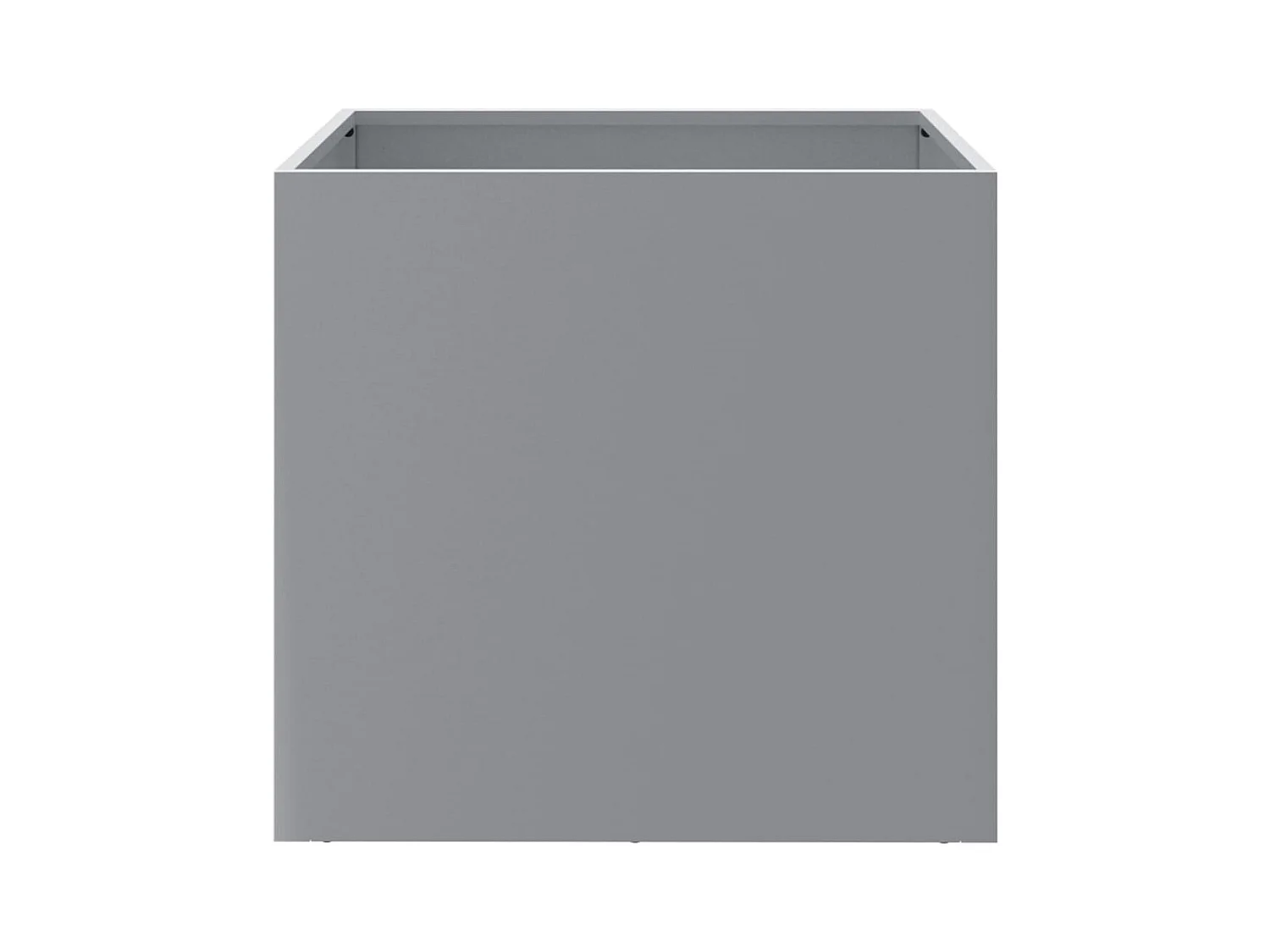 Fioriera aiuola rialzata vassoio piante fiori giardino terrazze set da 2 argento 42 x 40 x 39 cm acciaio zincato argento 02_0039011