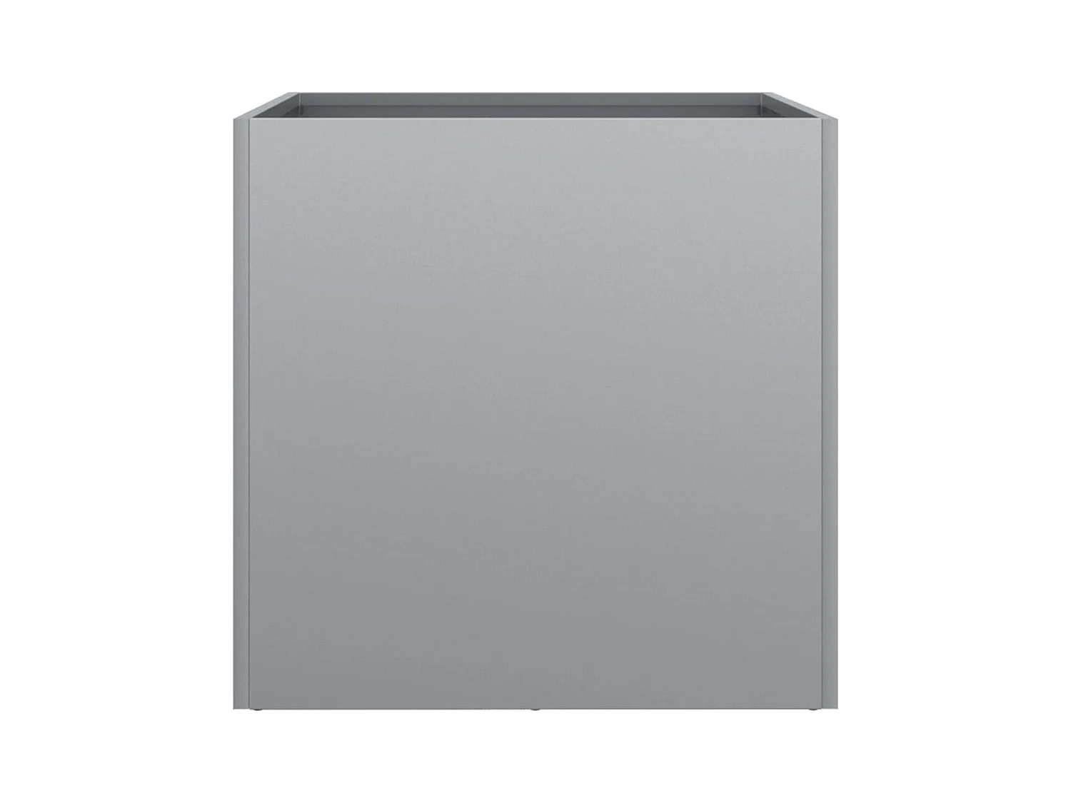 Fioriera aiuola rialzata vassoio piante fiori giardino terrazze set da 2 argento 42 x 40 x 39 cm acciaio zincato argento 02_0039011