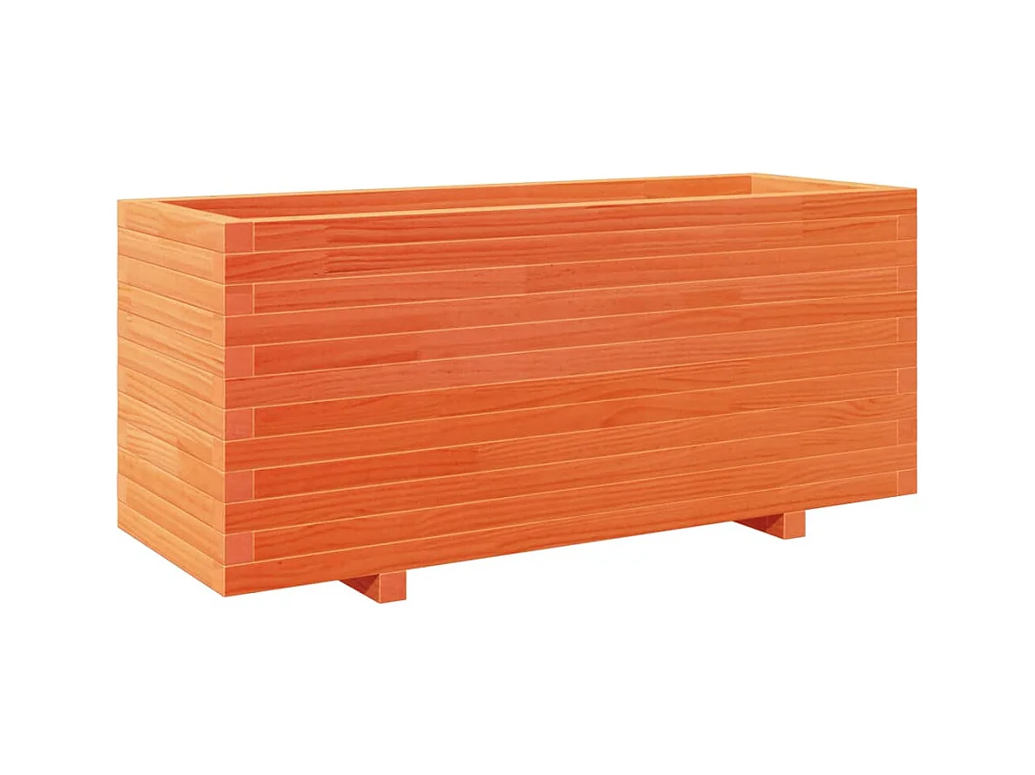 Jardinière bac lit surélevé bois marron 110 x 40 x 49.5 cm 02_0038434