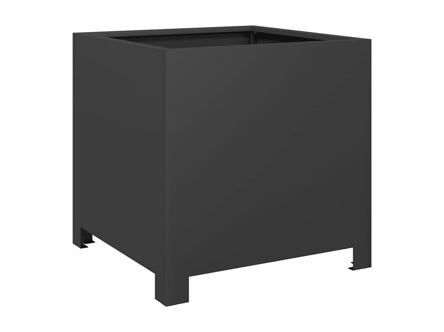 Fioriera rialzata per piante fiori terrazza giardino 40 x 40 x 40 cm acciaio nero 02_0037542