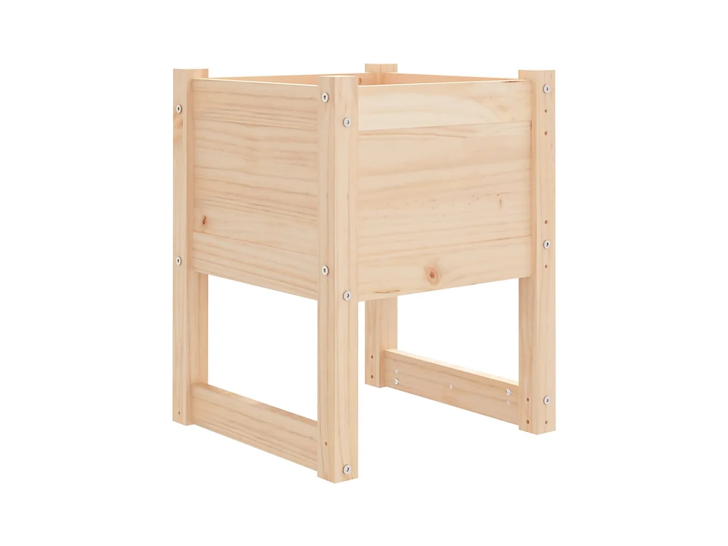 Jardinière bac lit surélevé bois marron 40 x 40 x 52.5 cm 02_0037573