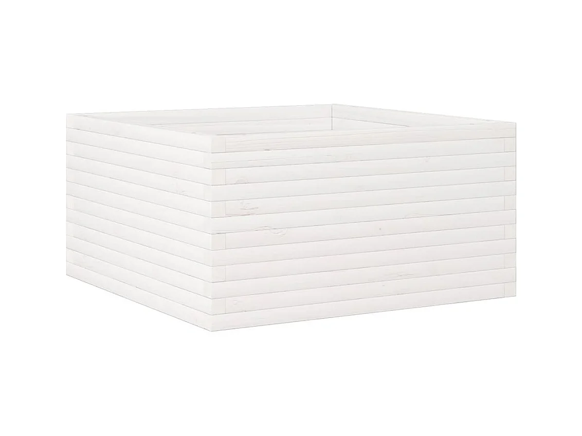 Jardinière bac lit surélevé bois blanche 90 x 90 x 46 cm 02_0038053