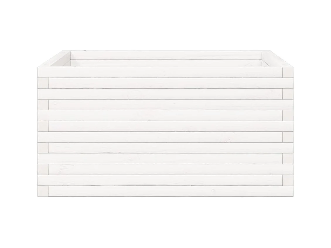 Jardinière bac lit surélevé bois blanche 90 x 90 x 46 cm 02_0038053