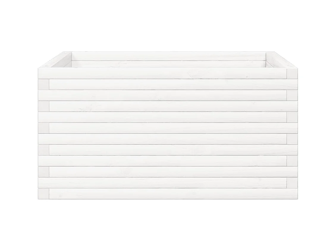 Jardinière bac lit surélevé bois blanche 90 x 90 x 46 cm 02_0038053