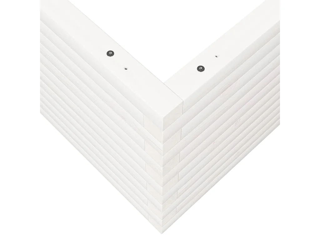Fioriera rialzata per piante fiori terrazza giardino 90 x 90 x 46 cm legno di pino massiccio bianco 02_0038053