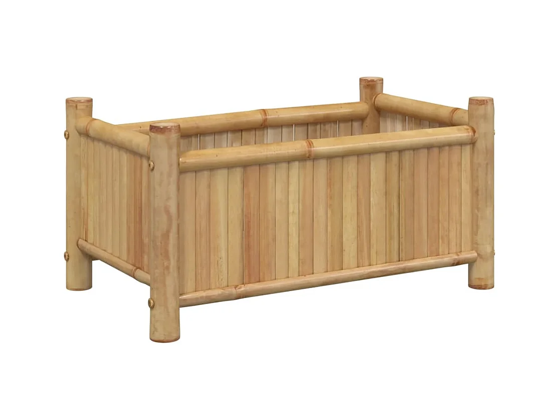 Jardinière bac lit surélevé bambou marron 50 x 30 x 25 cm 02_0037624