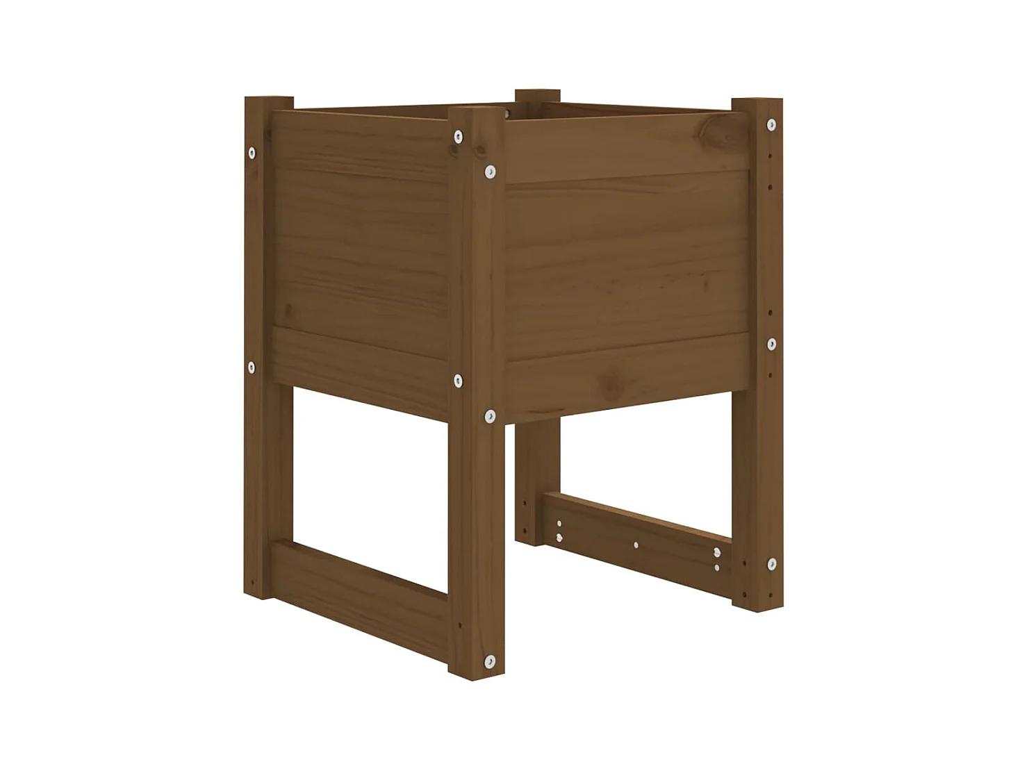 Jardinière bac lit surélevé bois marron 40 x 40 x 52.5 cm 02_0037576