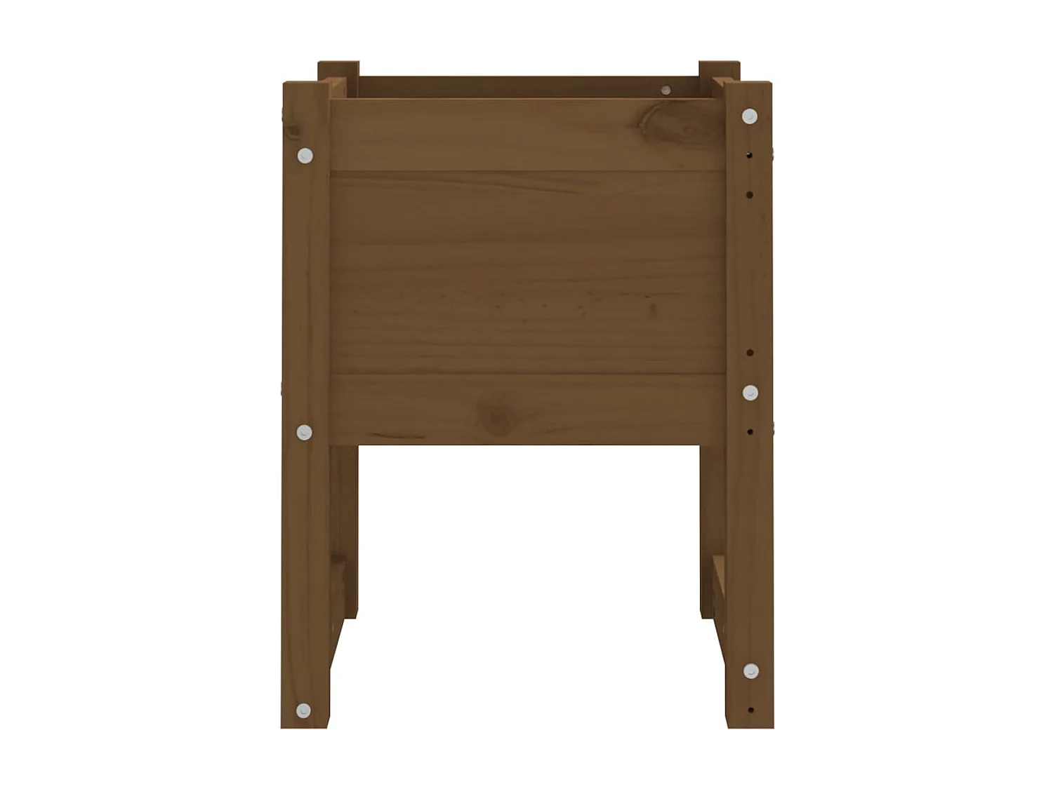 Bandeja para plantador de plantas com canteiro elevado flores terraço jardim 40 x 40 x 52,5 cm madeira maciça de pinho marrom 02_0037576