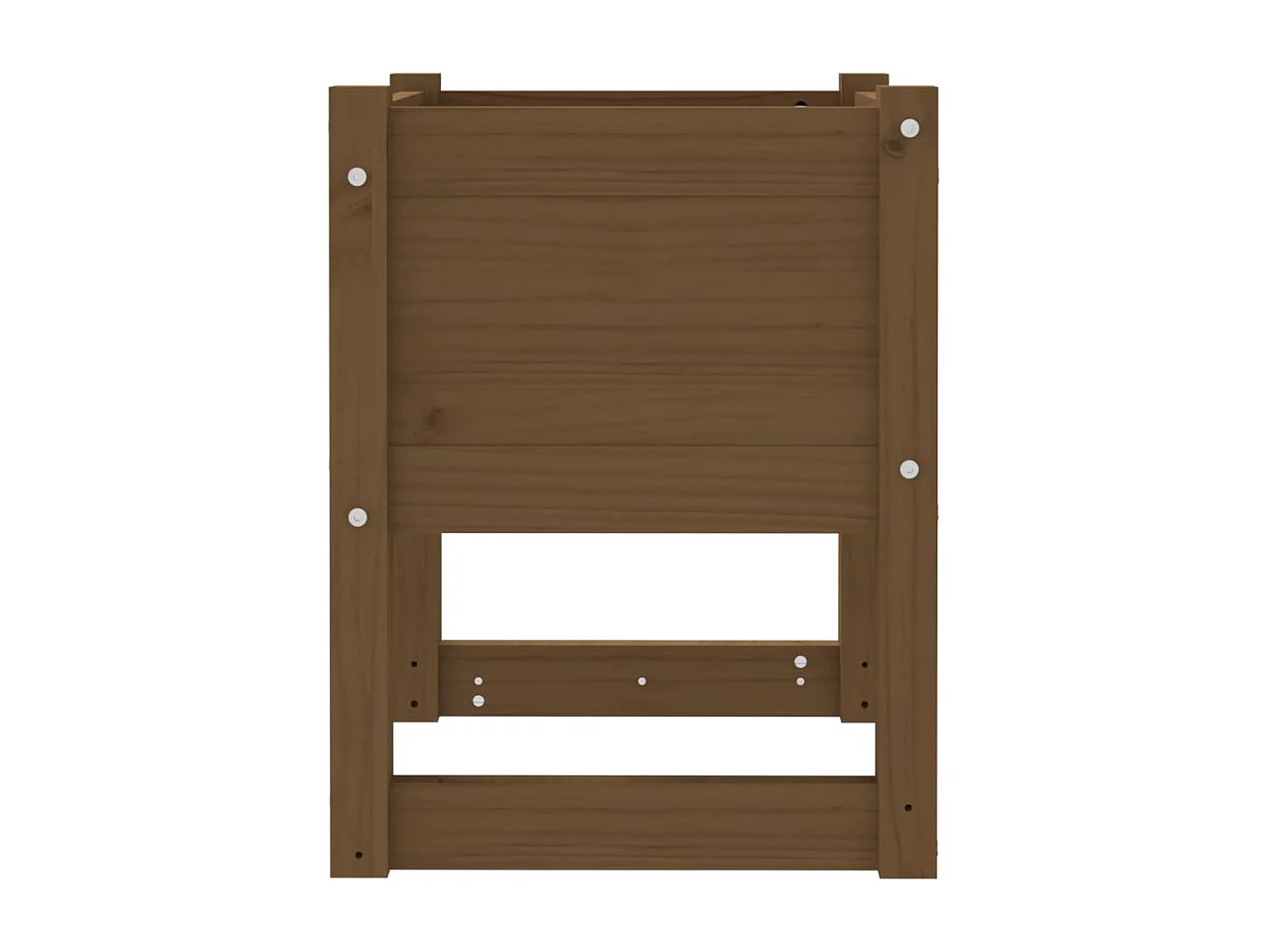 Bandeja para plantador de plantas com canteiro elevado flores terraço jardim 40 x 40 x 52,5 cm madeira maciça de pinho marrom 02_0037576